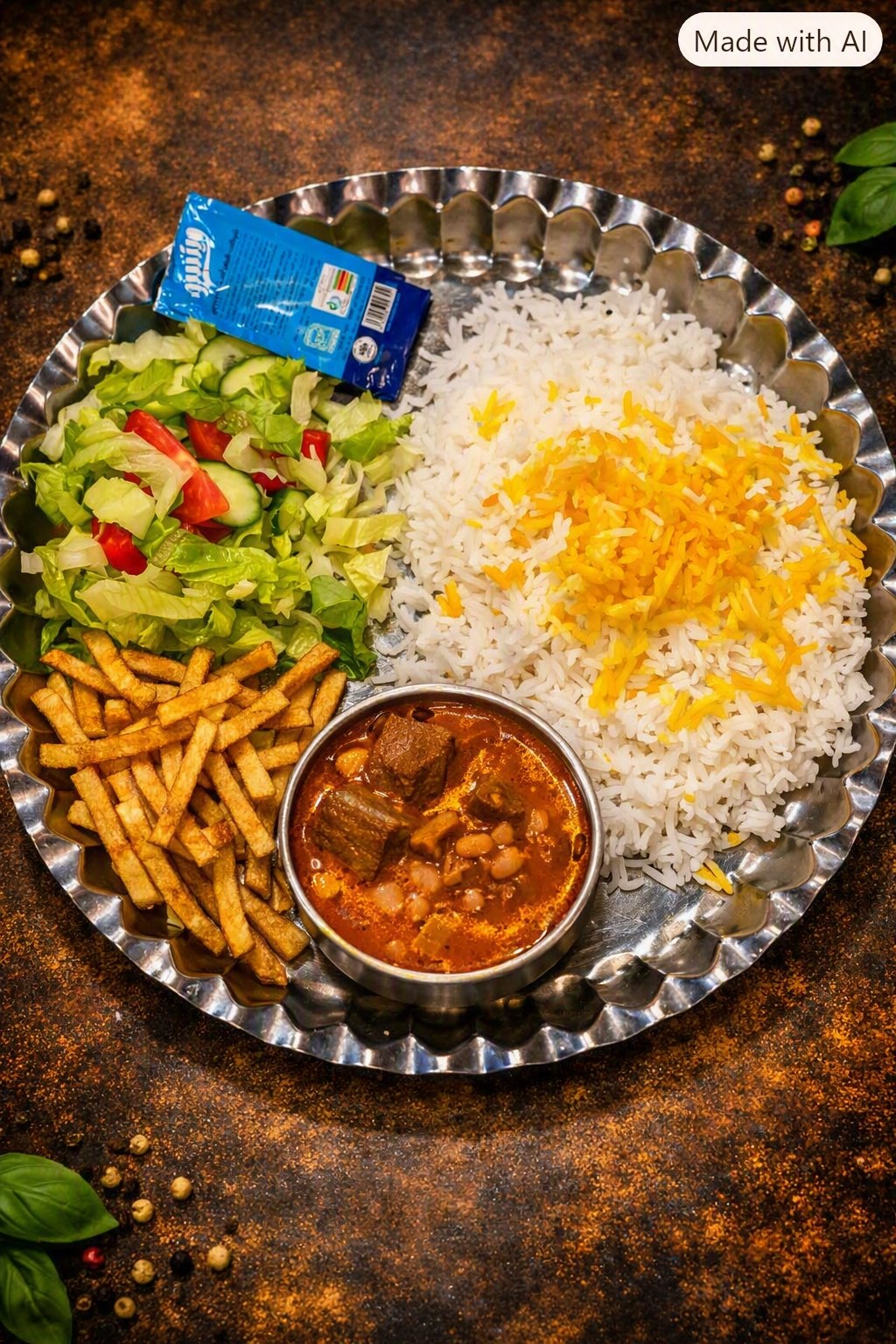 چلو خورشت قیمه آتام